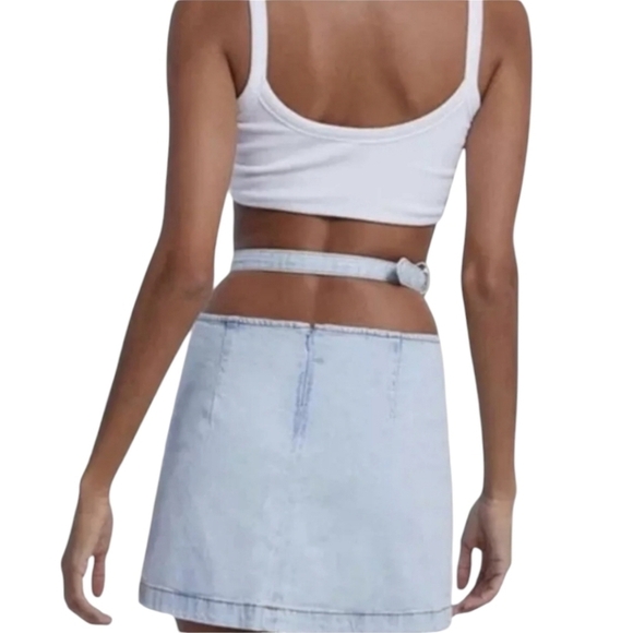 WeWoreWhat Cut Out Skirt in Indigo Comfort Super Light•XL•NWT - Picture 9 of 14